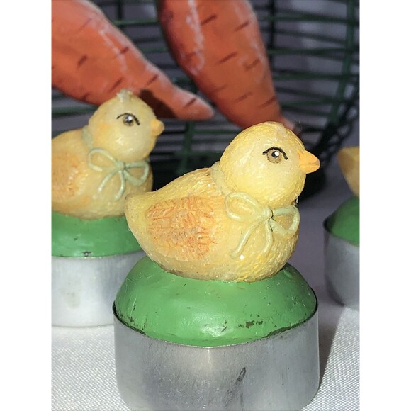 Vtg Easter decor lot  egg basket/Brass Button Collectable bunny plush/candles - Picture 15 of 16